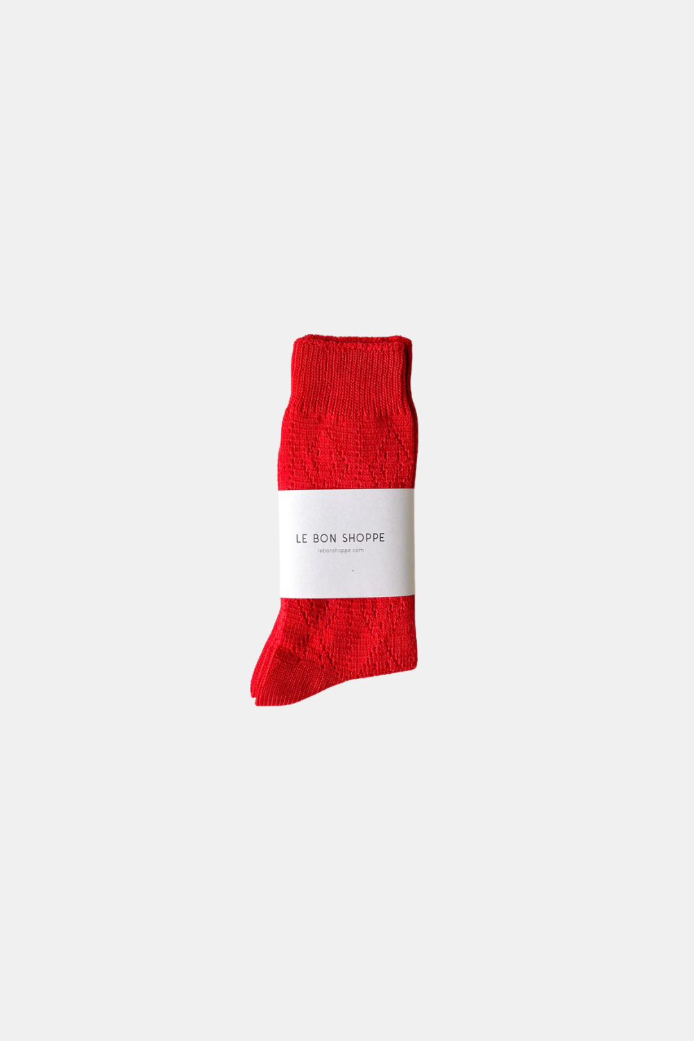 LE BON SHOPPE SKARPETKI MODAL EYELET POPPY RED