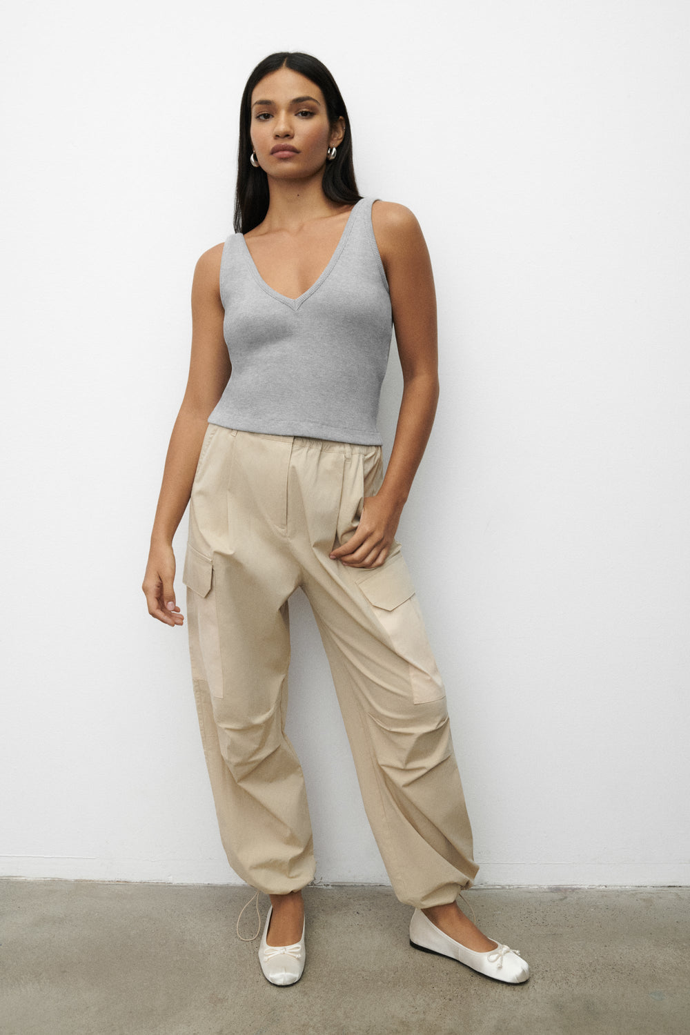 SPODNIE PIERCE BEIGE