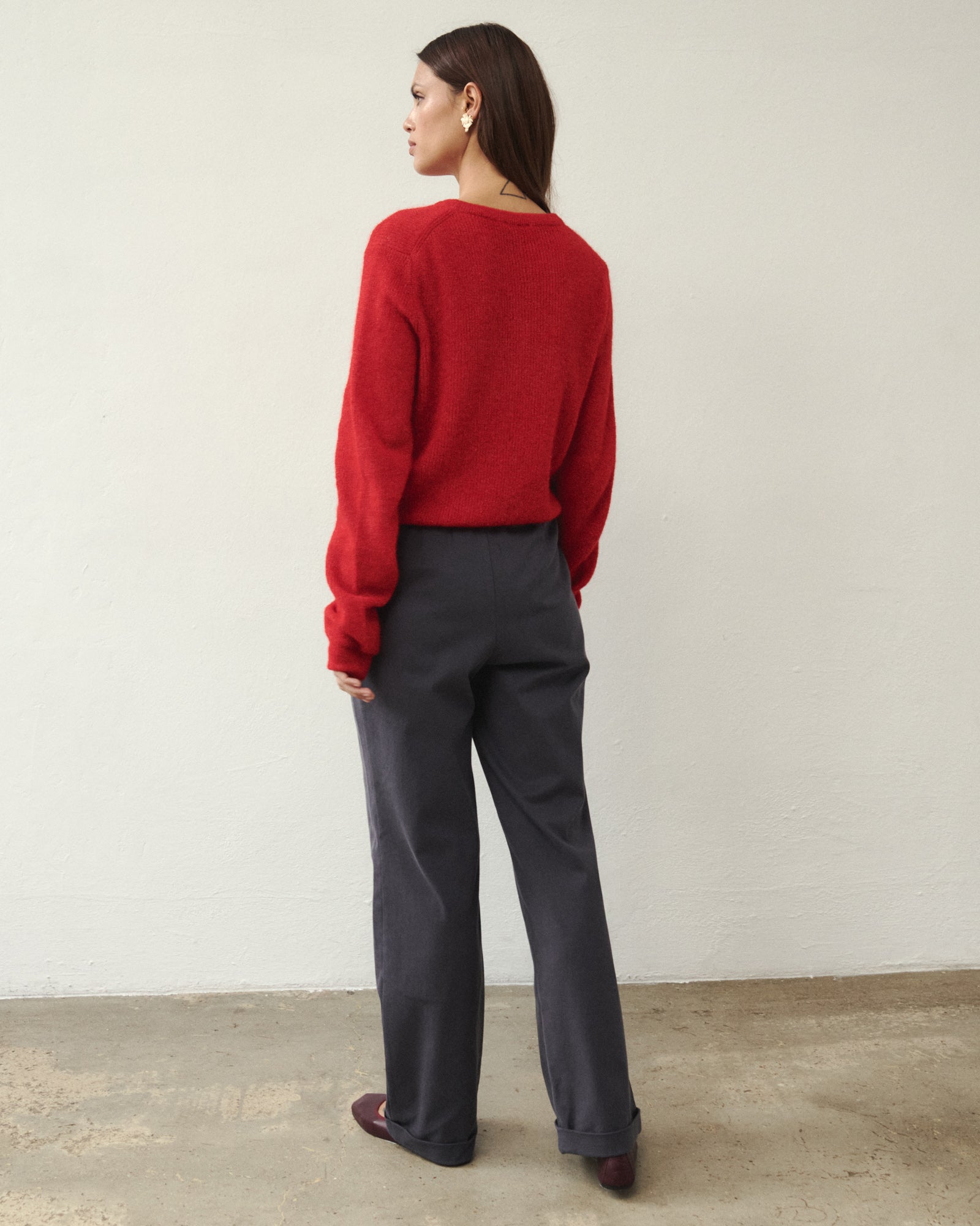 SWETER WEŁNIANY PALM RED