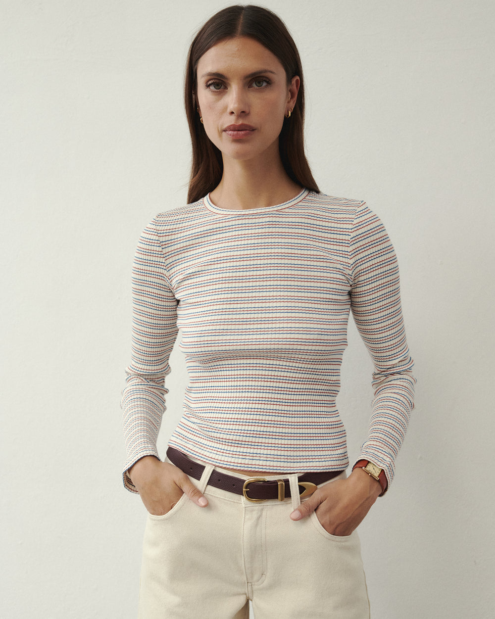 SIMI LONGSLEEVE STRIPES ECRU