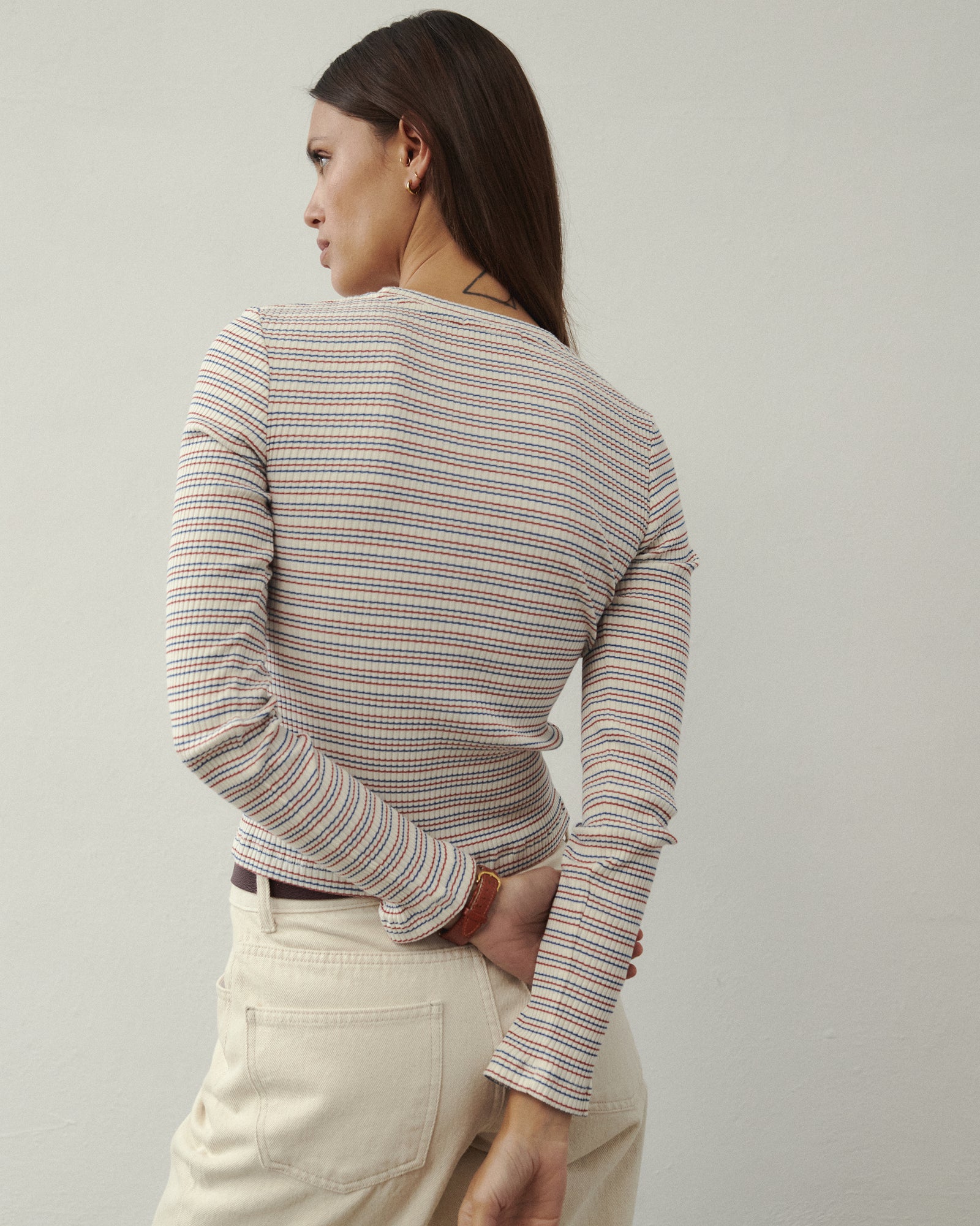 SIMI LONGSLEEVE STRIPES ECRU