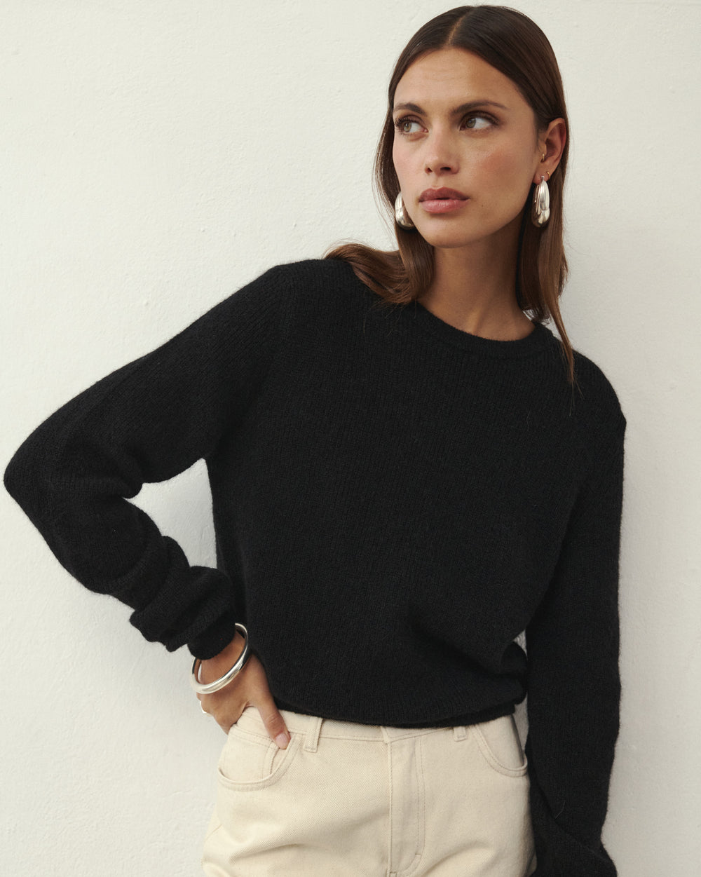 SWETER WEŁNIANY PALM BLACK