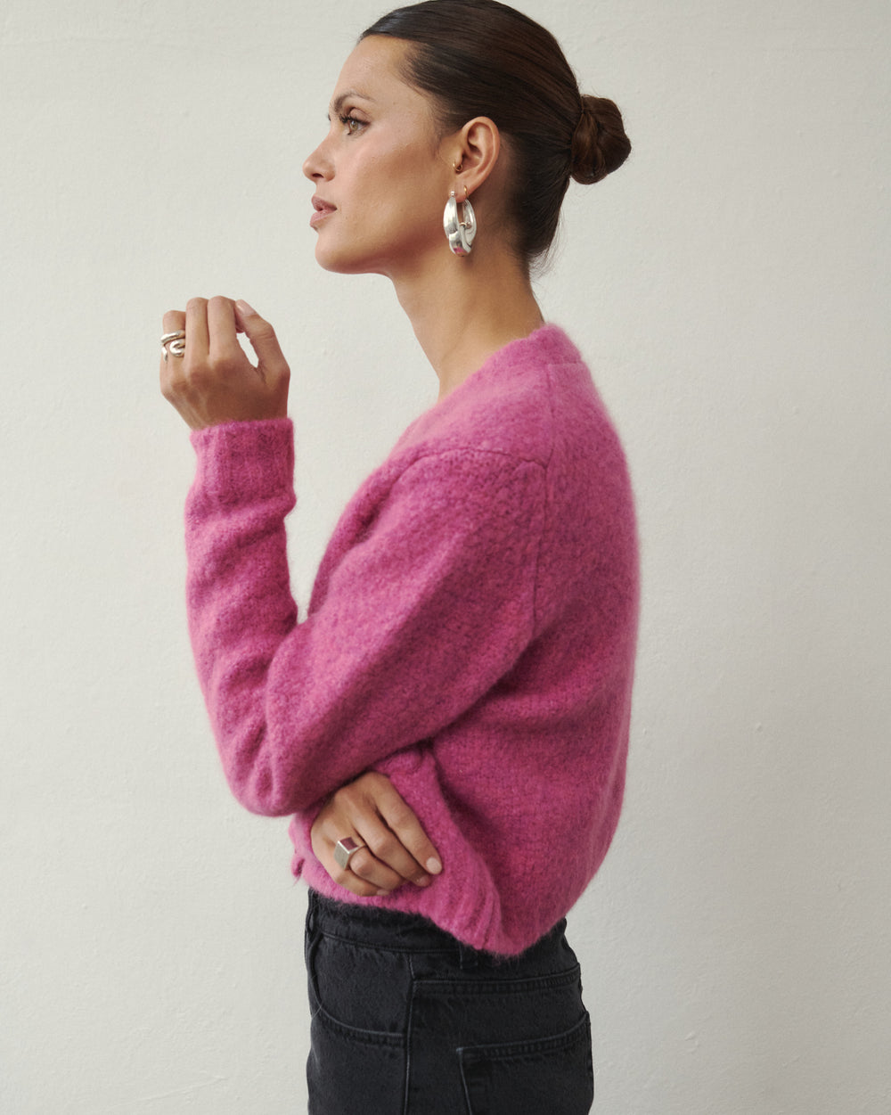 CARDIGAN EN LAINE GETTY ROSE