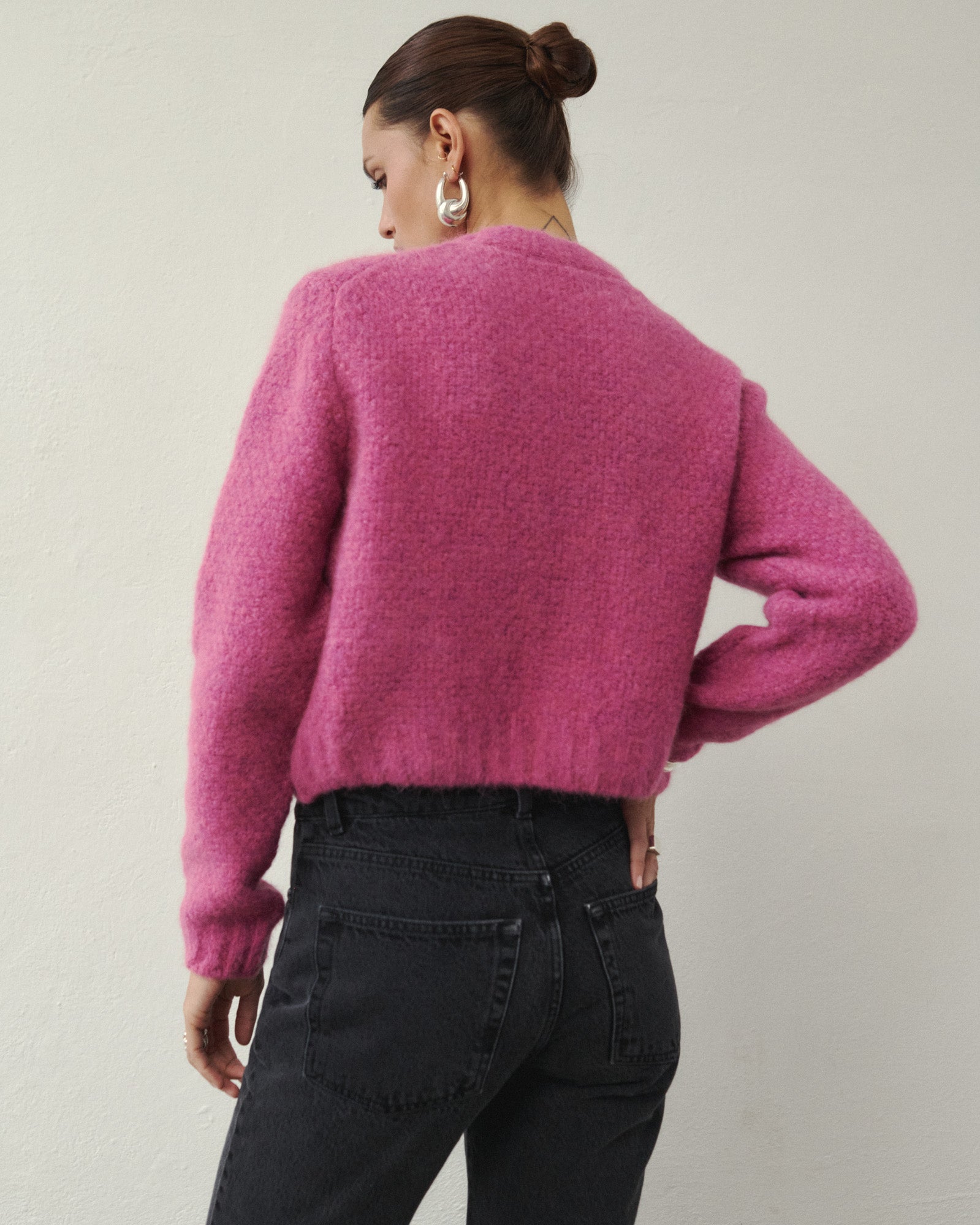 CARDIGAN EN LAINE GETTY ROSE