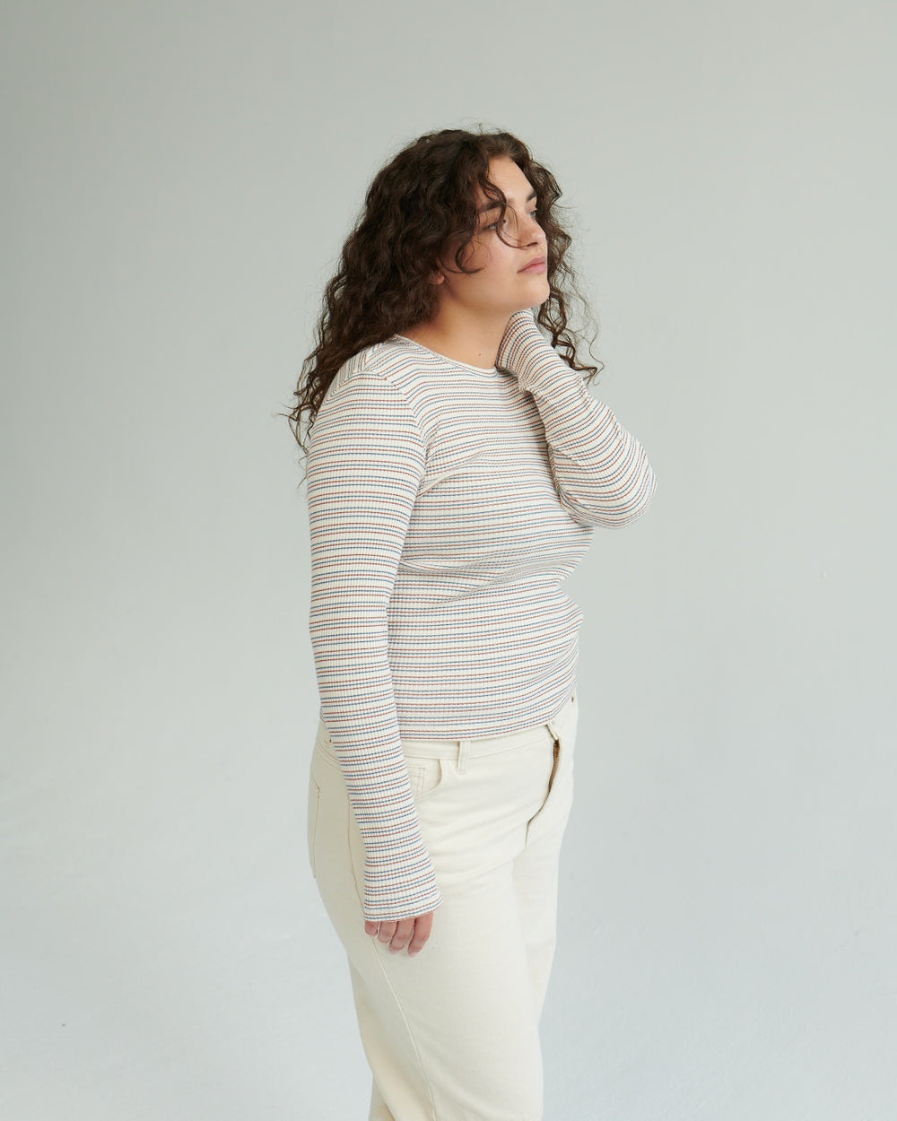 SIMI LONGSLEEVE STRIPES ECRU