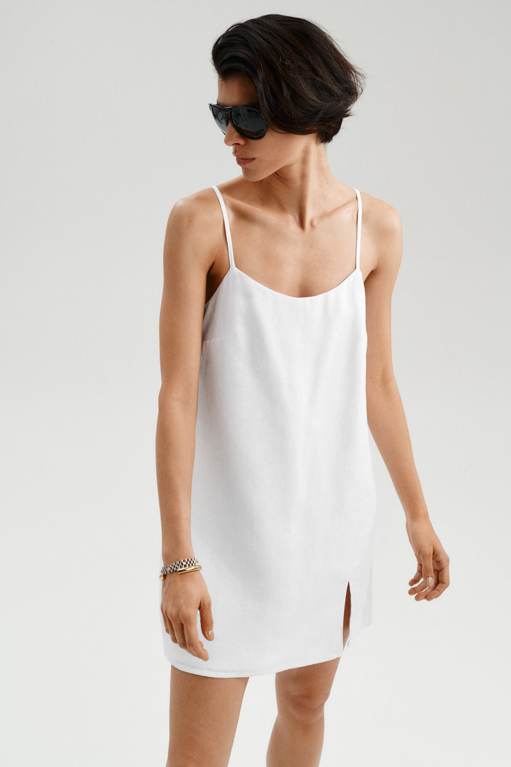 SUKIENKA MINI LNIANA PASTIS WHITE