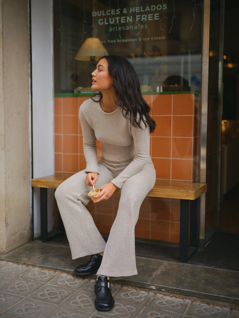 TOP À MANCHES LONGUES ENZA BEIGE