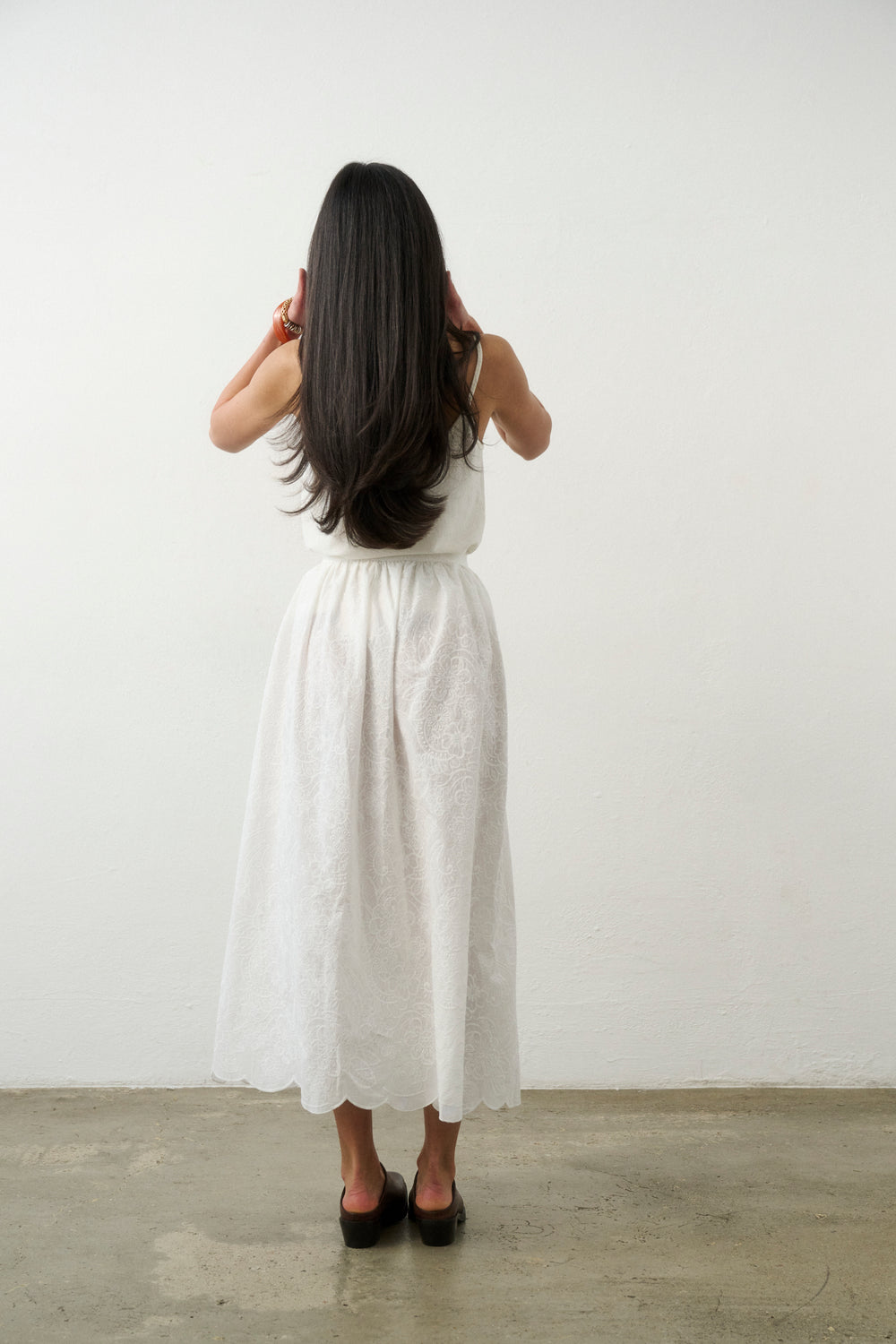 SPÓDNICA MAXI ARIA WHITE