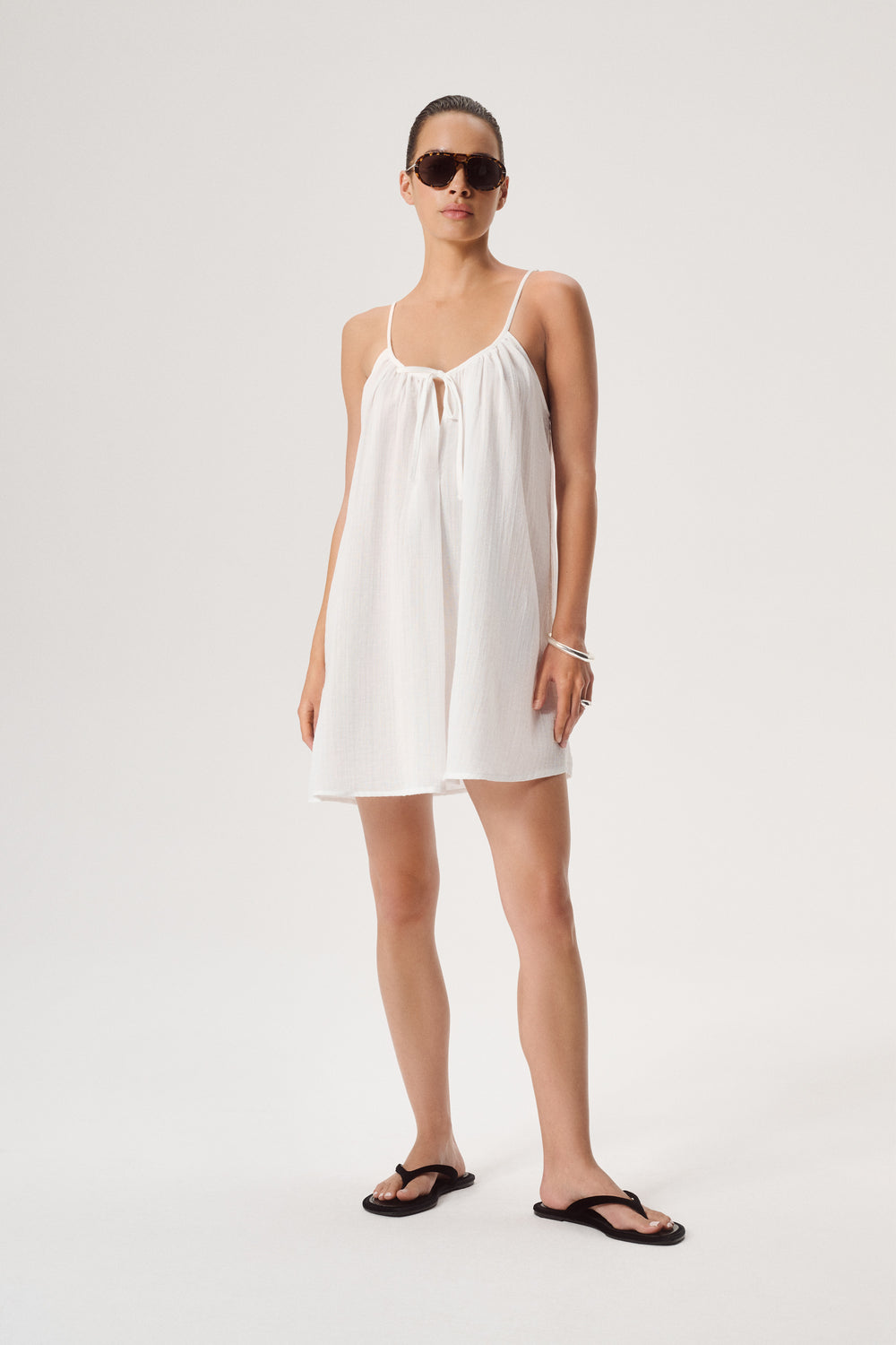 SUKIENKA MINI SILVER WHITE