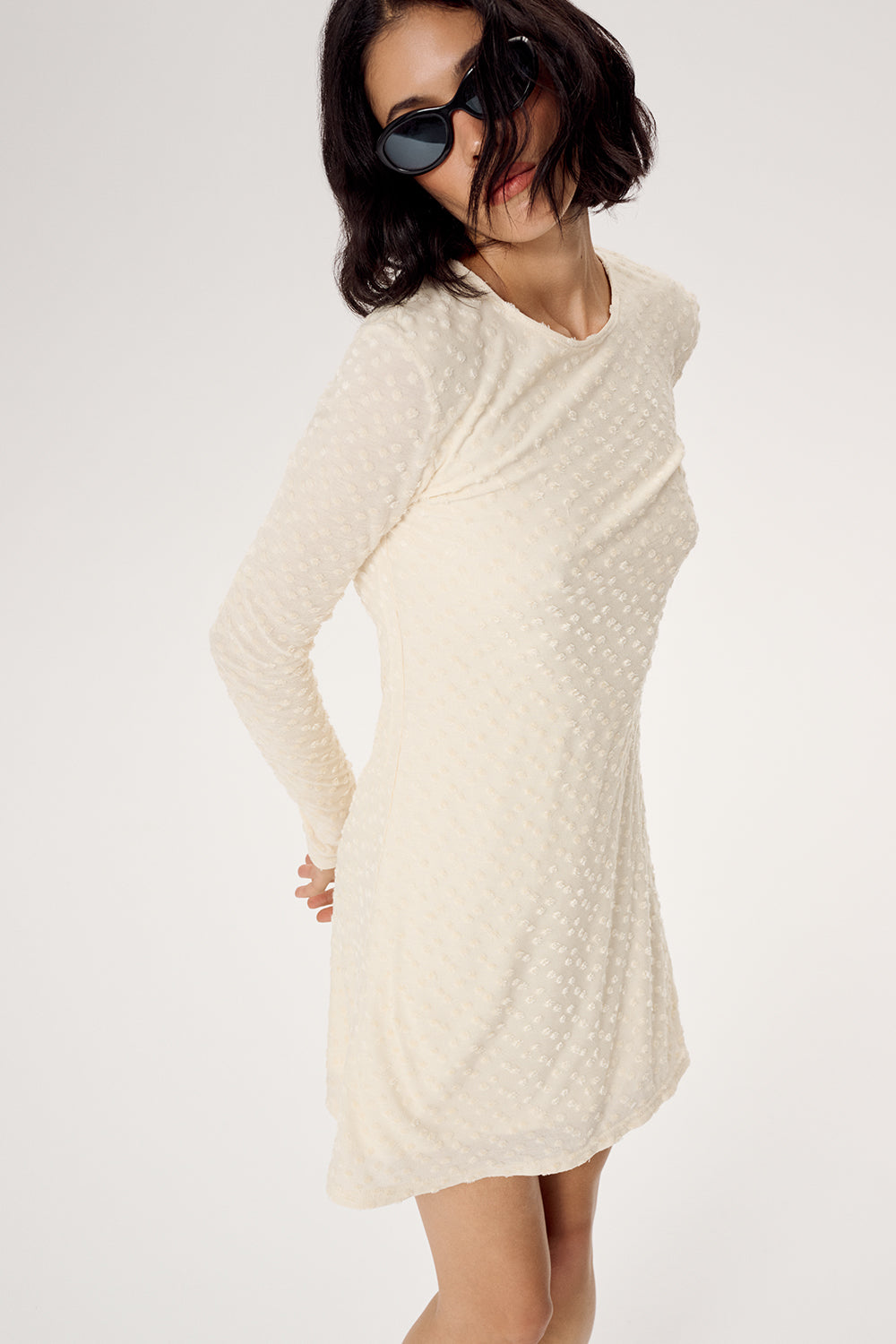 GAZE DRESS ECRU