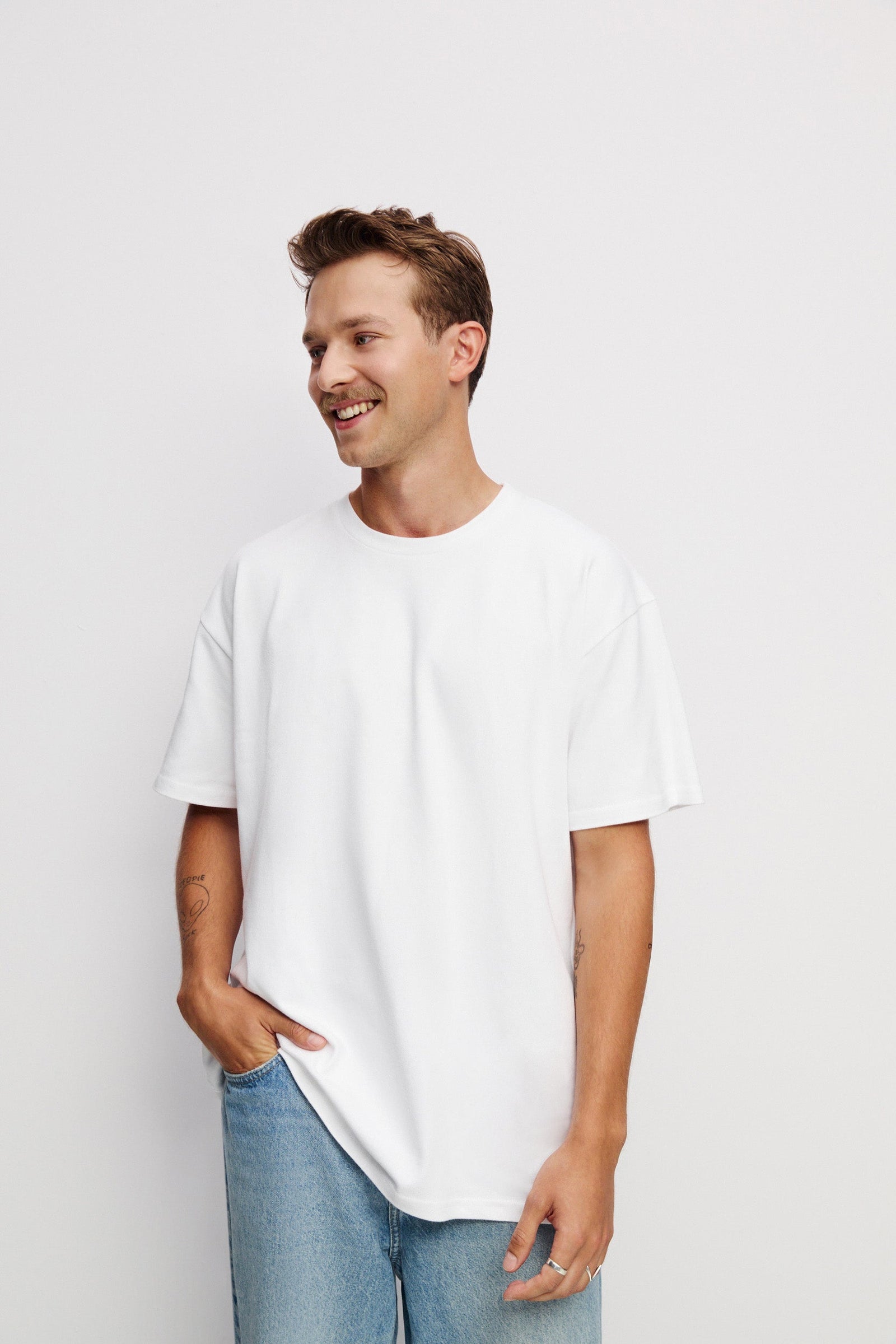 Herren-T-Shirt, der Bio-Sturz