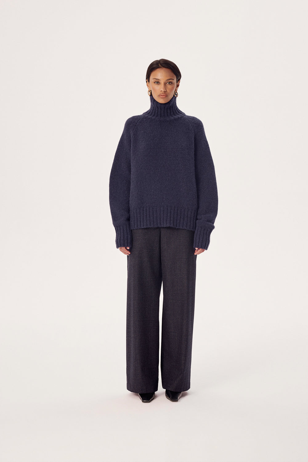 WOLLHOSE MASON NAVY KARIERT