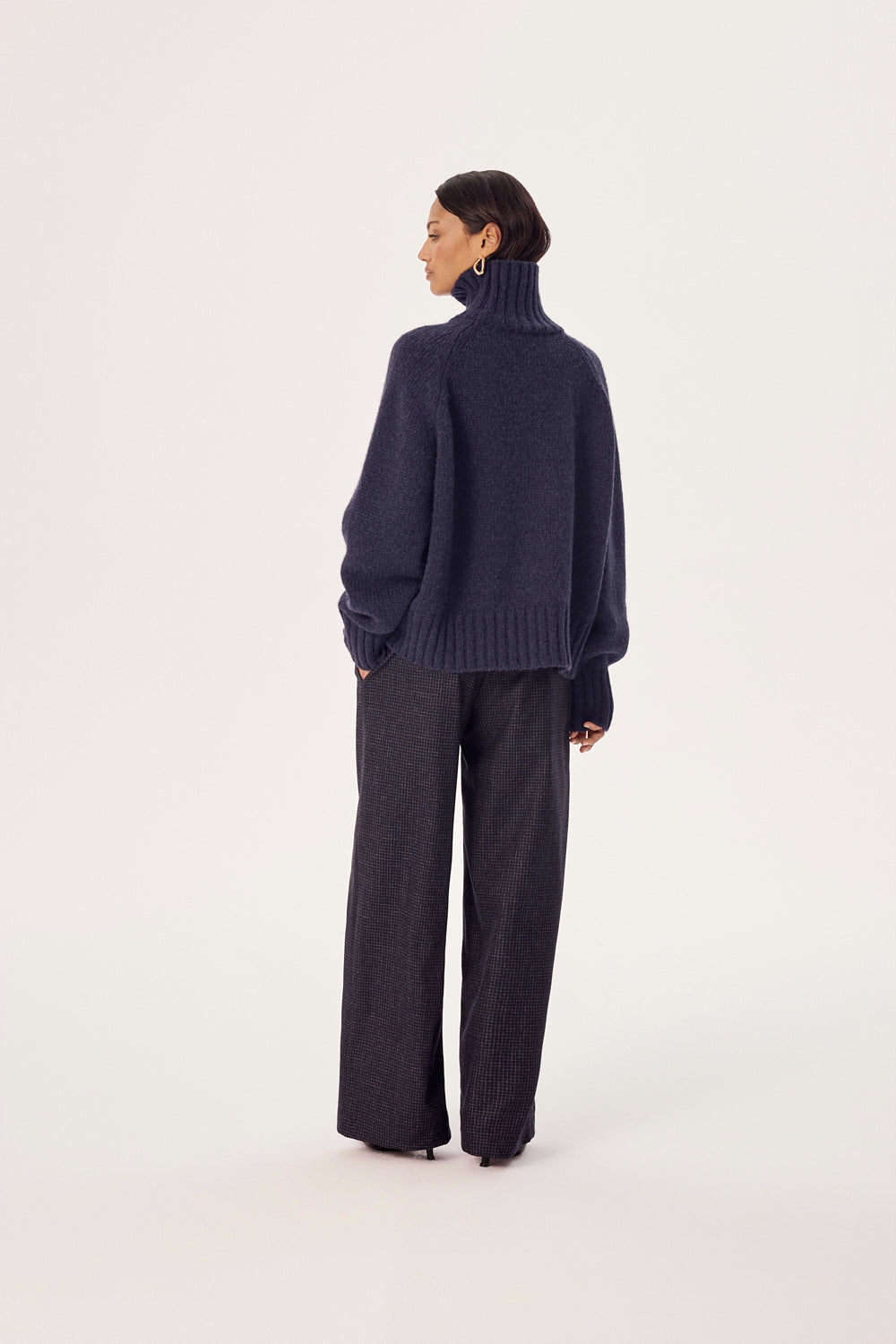 WOLLHOSE MASON NAVY KARIERT