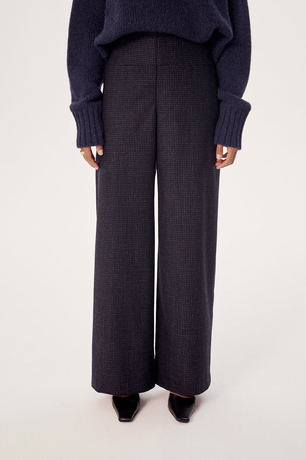 WOLLHOSE MASON NAVY KARIERT