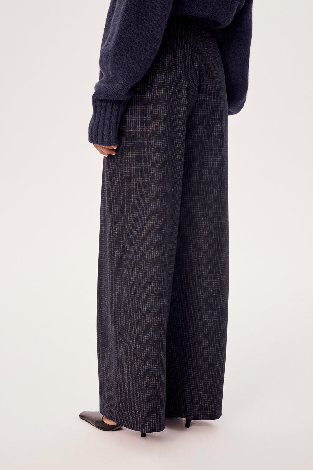 WOLLHOSE MASON NAVY KARIERT