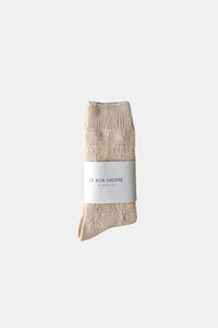 LE BON SHOPPE MODAL EYELET OYSTER SOCKS