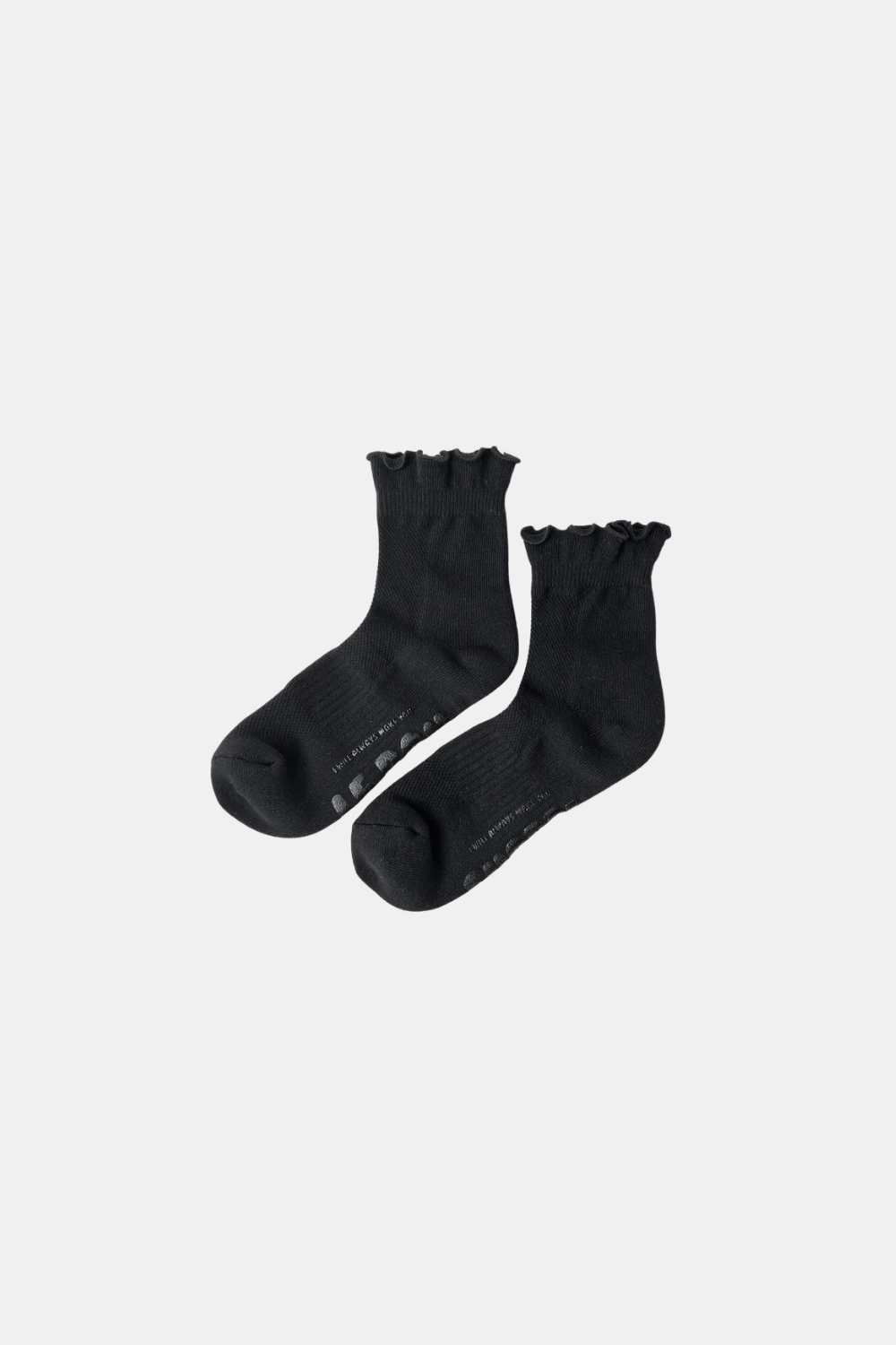 LE BON SHOPPE SKARPETKI RUFFLED HUGGER CREW BLACK