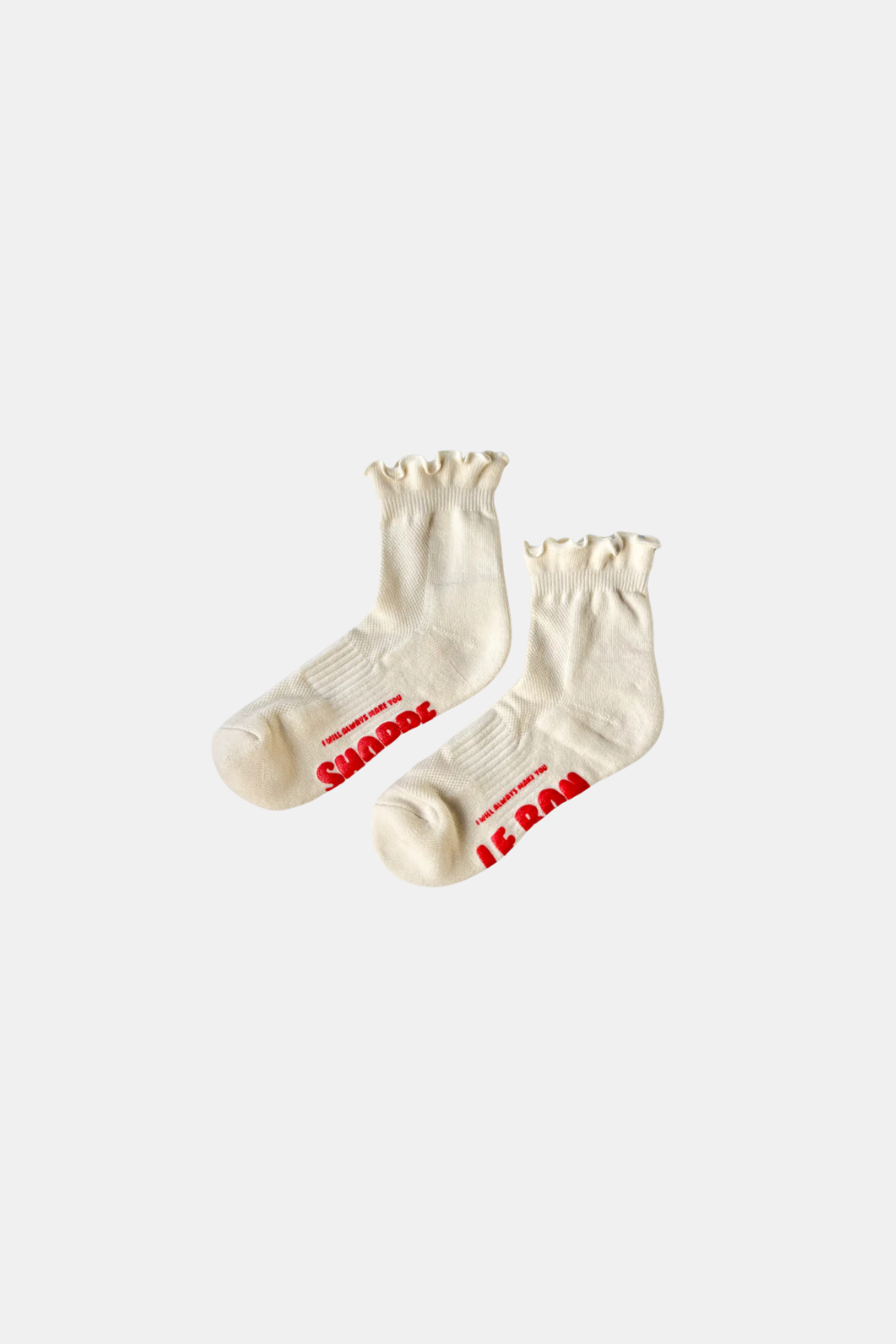 LE BON SHOPPE SKARPETKI RUFFLED HUGGER CREW VANILLA