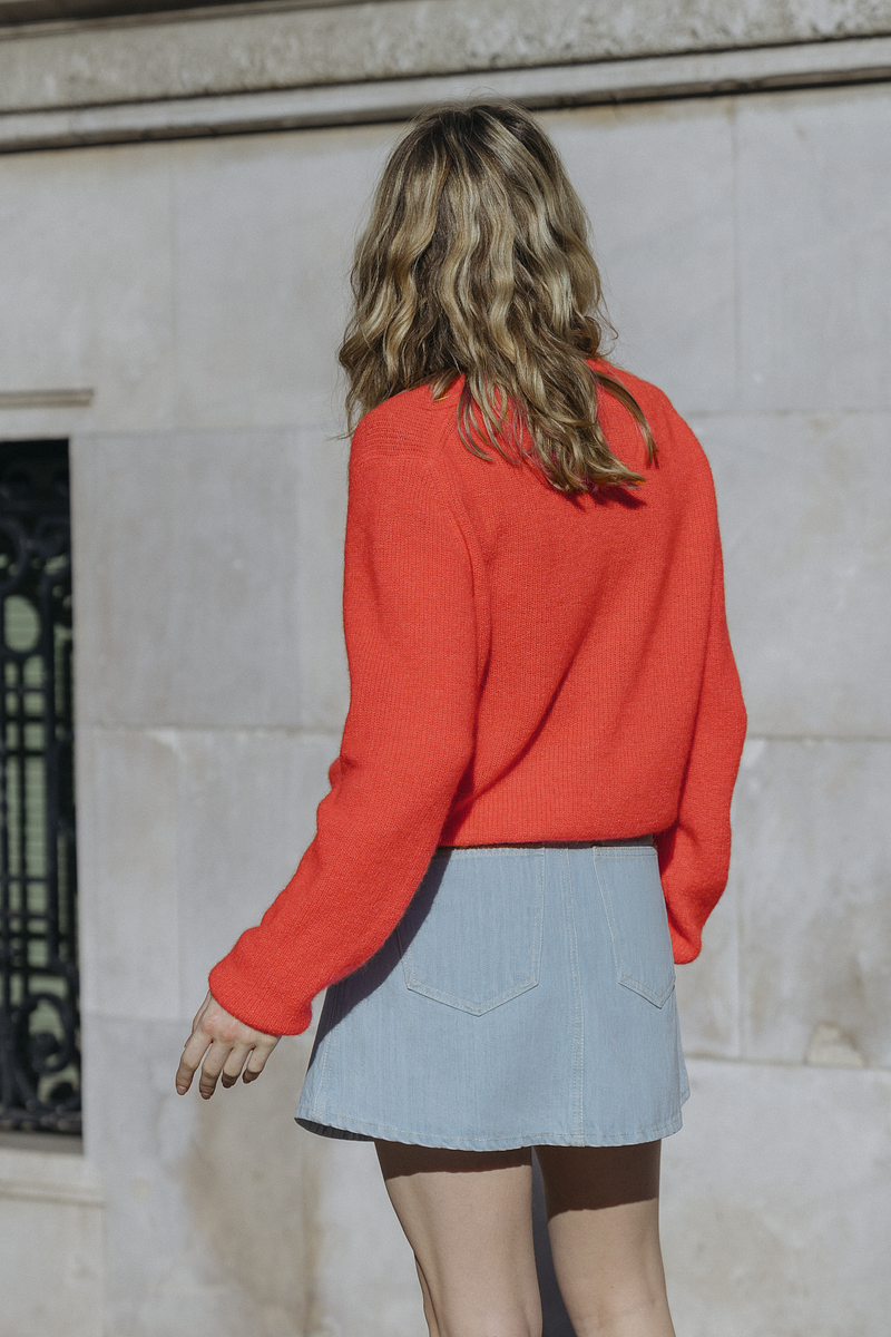 ALLEY DENIM SKIRT BLUE