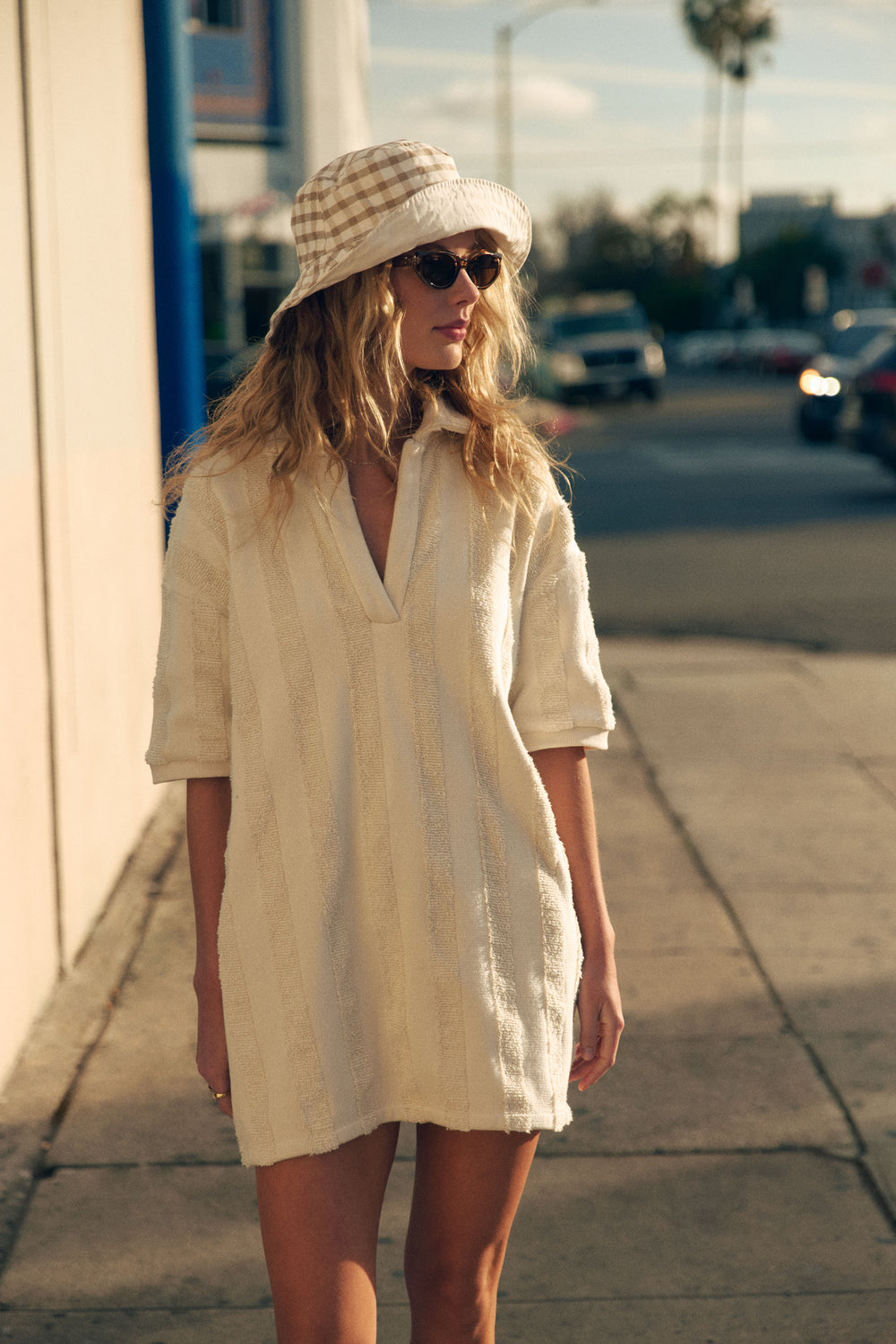 POLO DRESS ECRU