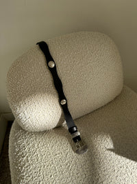 CEINTURE EN CUIR RIVET NOIR