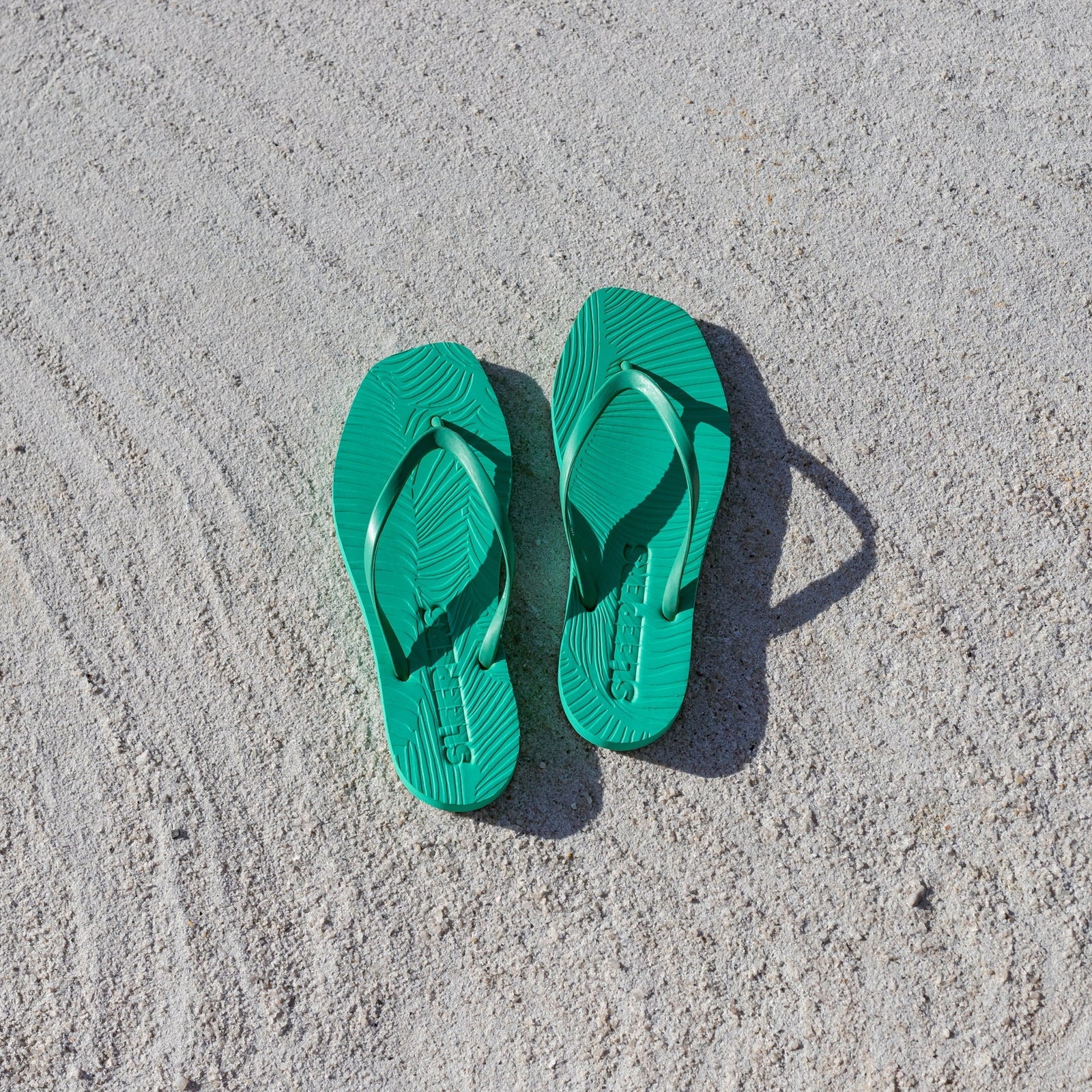 SLEEPERS TAPERED FLIP FLOPS EMERALD GREEN