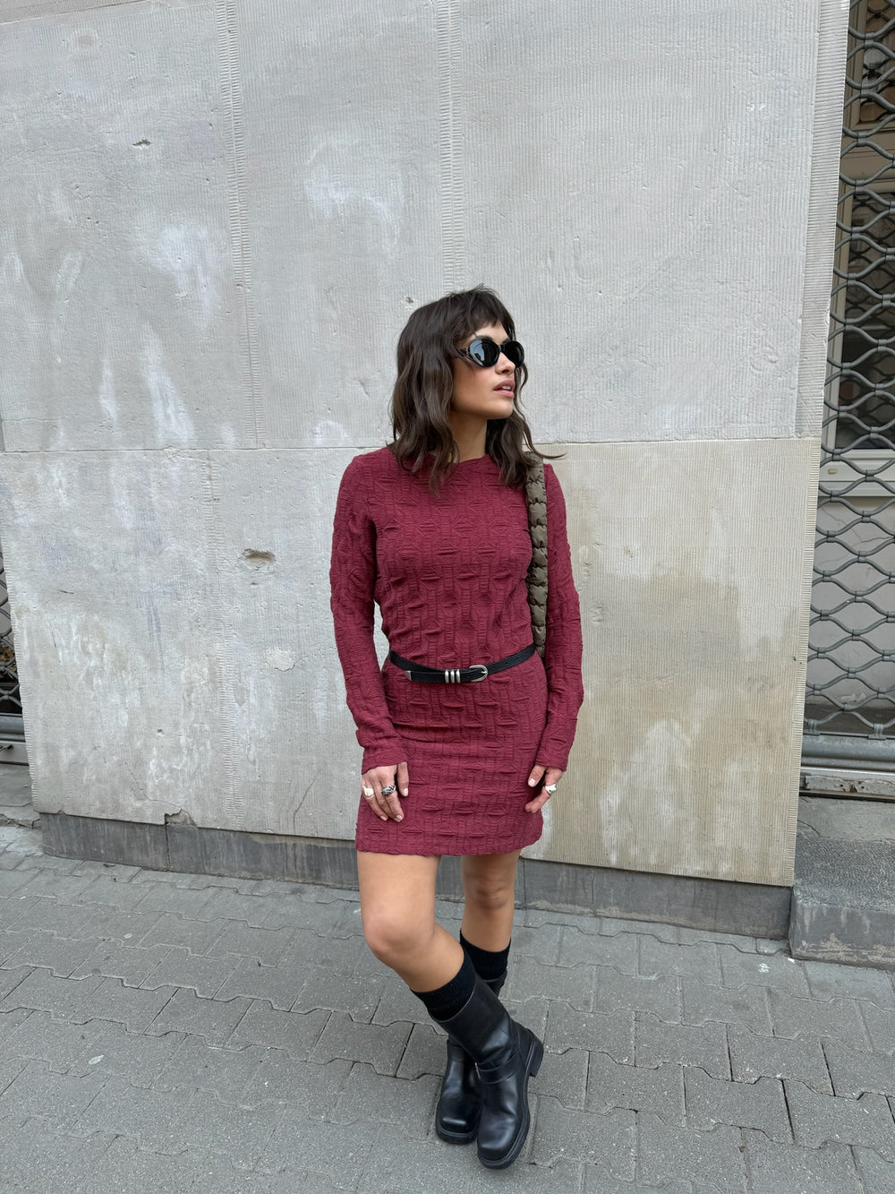 PHILO DRESS BORDEAUX
