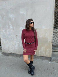 PHILO DRESS BORDEAUX