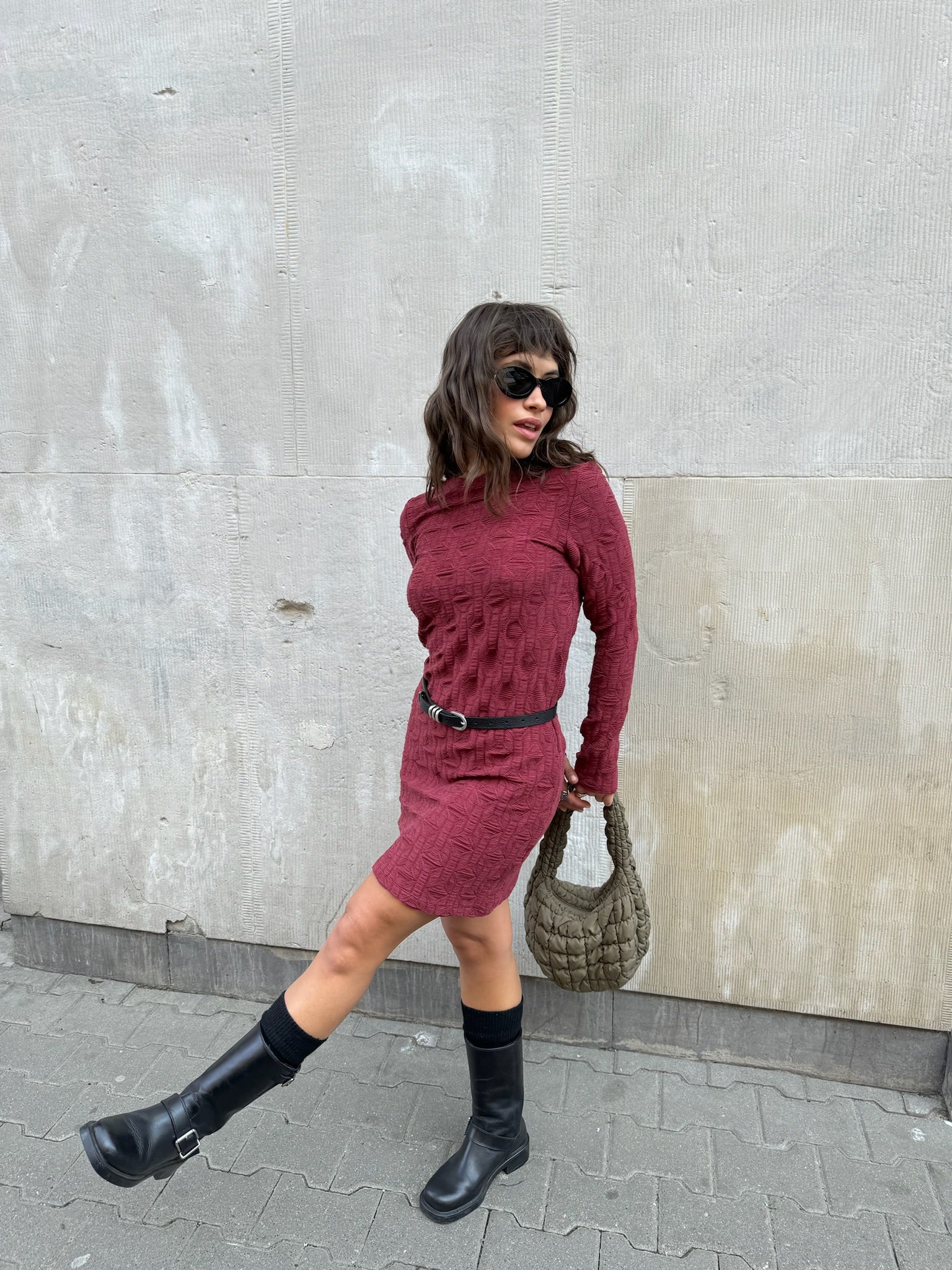 PHILO DRESS BORDEAUX