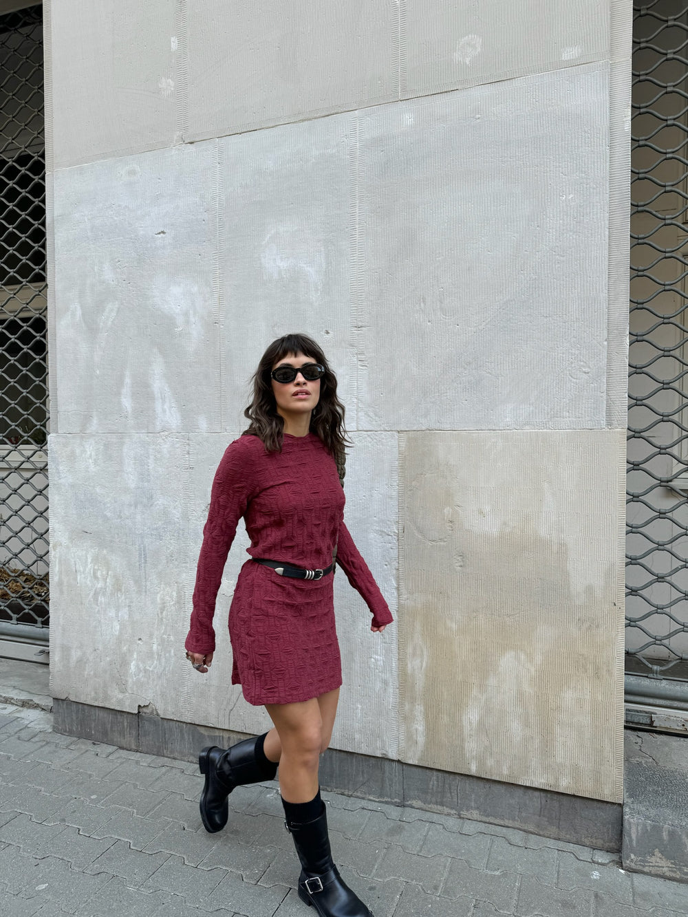 PHILO DRESS BORDEAUX