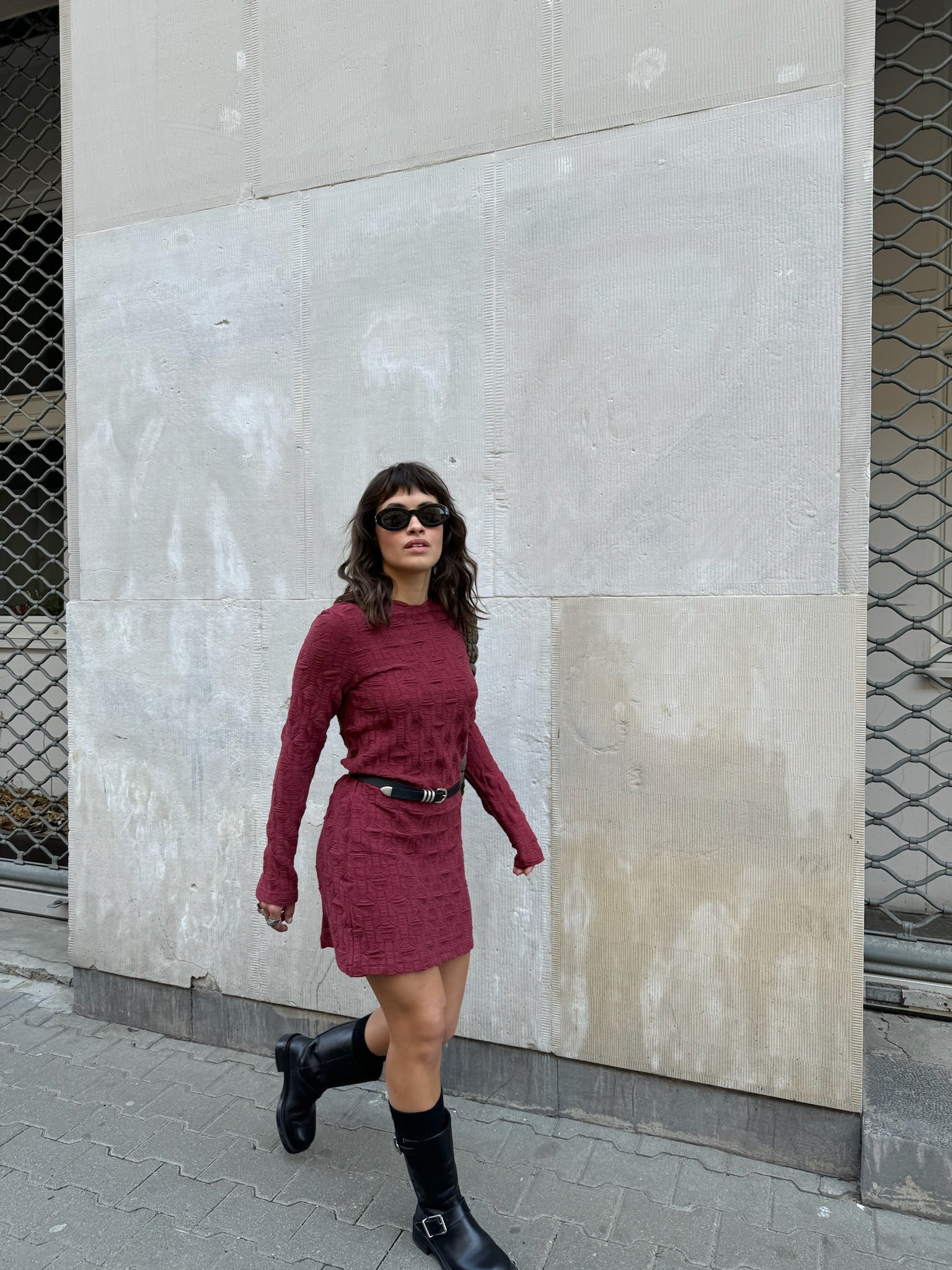 PHILO DRESS BORDEAUX