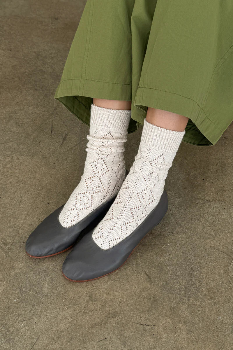 LE BON SHOPPE MODAL EYELET OYSTER SOCKS