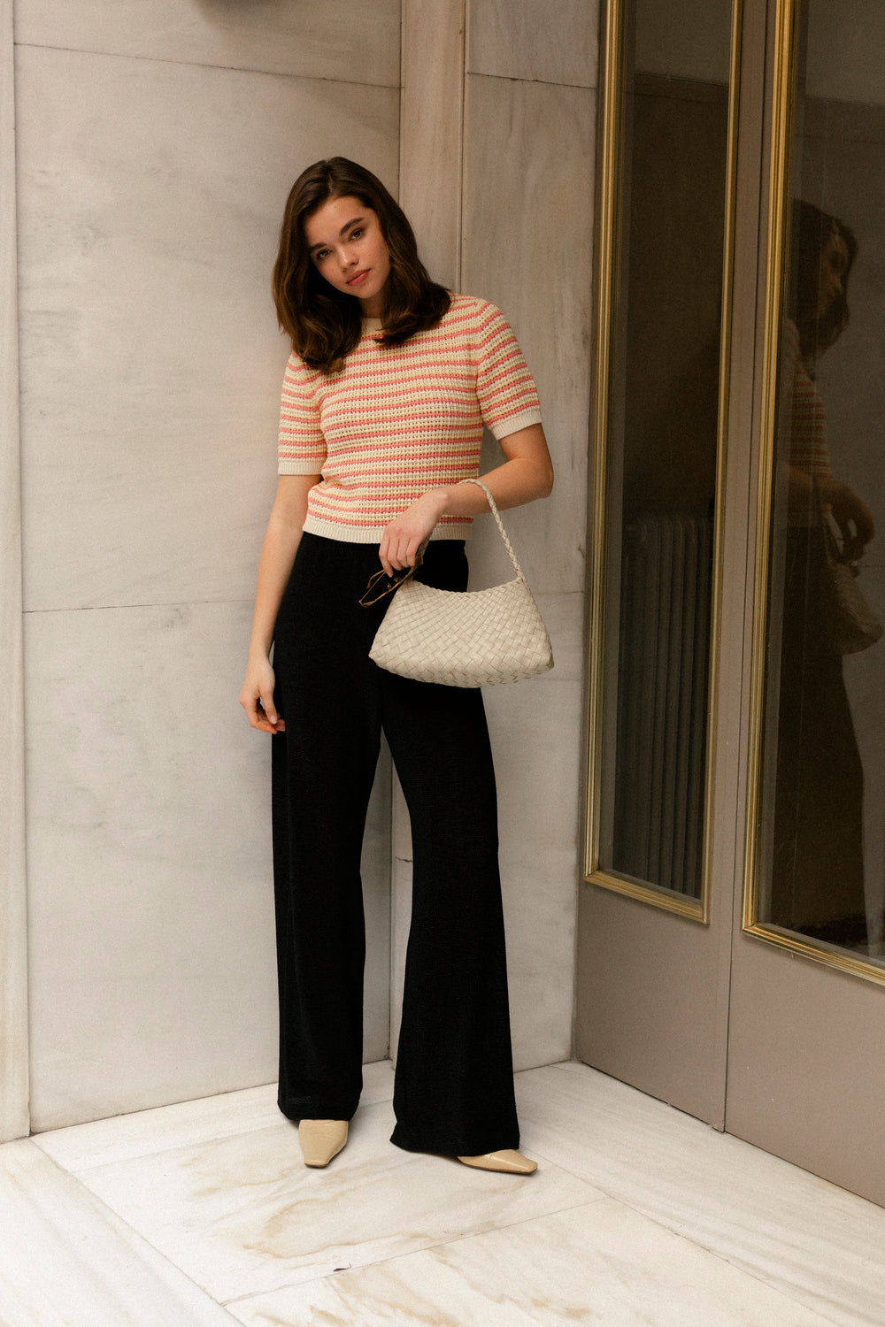 BAIE TOP STRIPES PINK & YELLOW