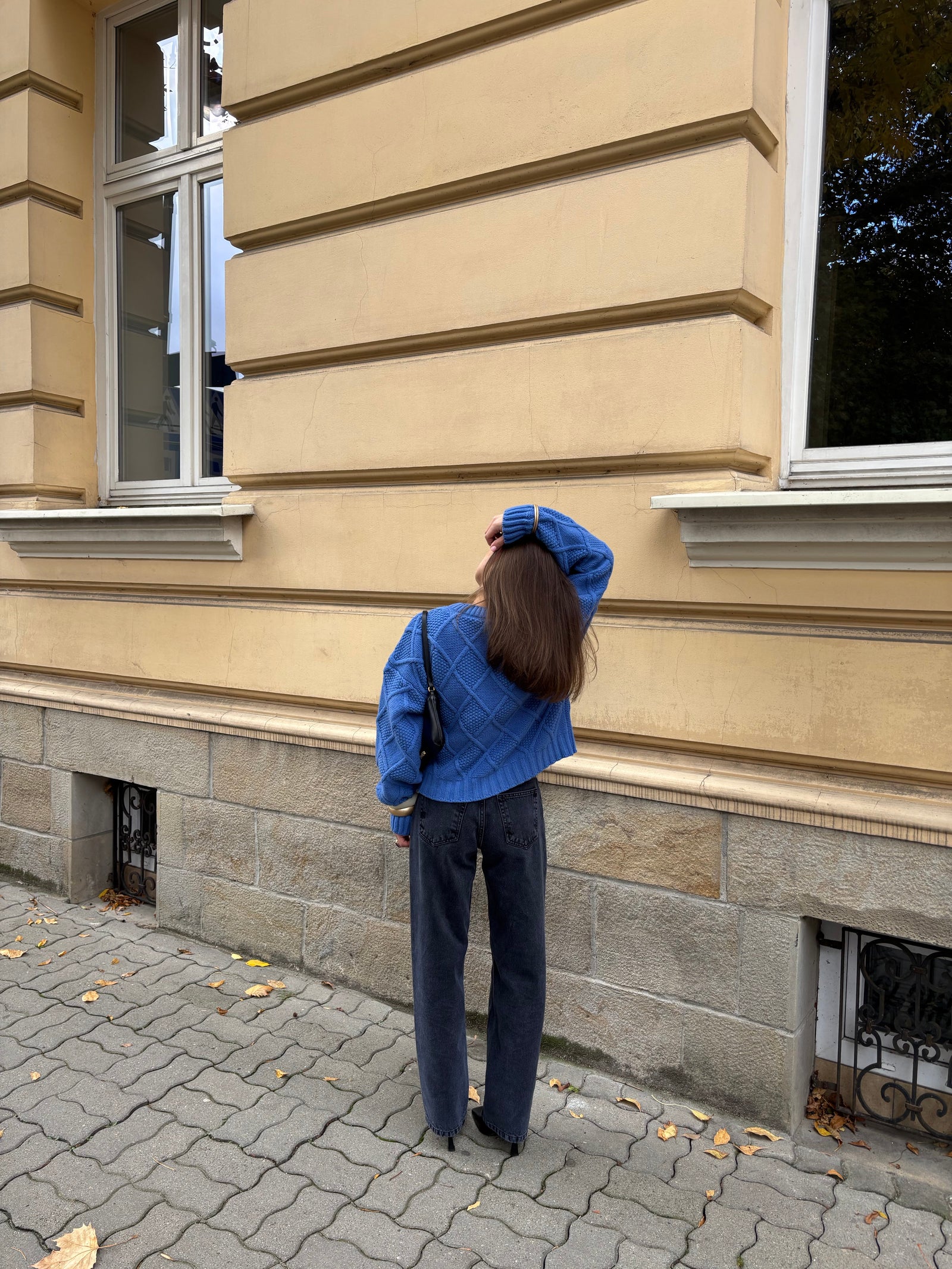 SWETER WEŁNIANY VOILA NIEBIESKI