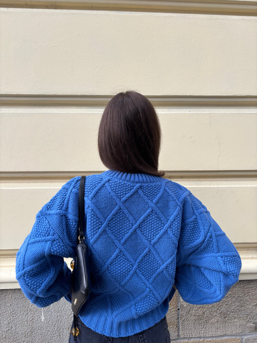 SWETER WEŁNIANY VOILA NIEBIESKI