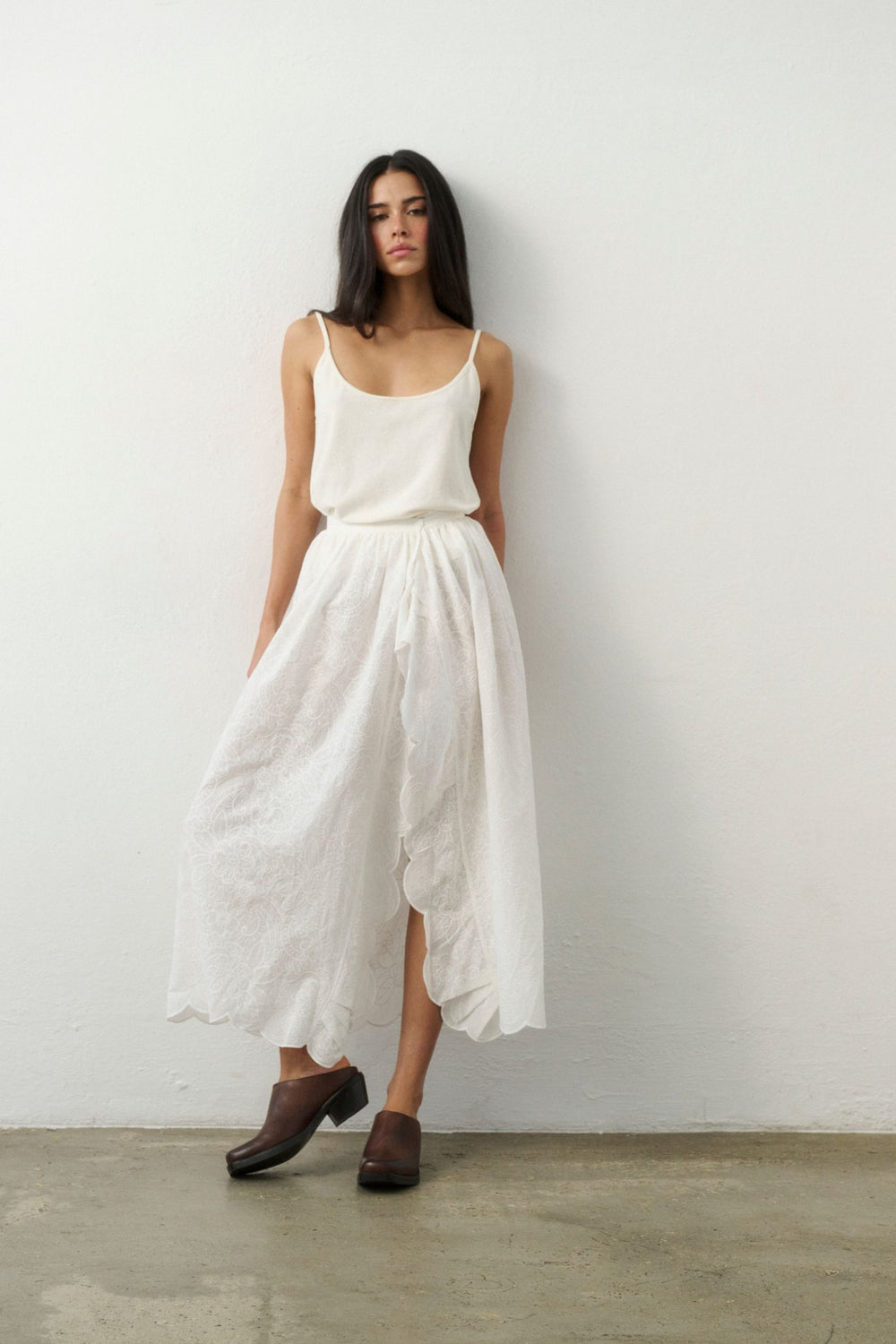 SPÓDNICA MAXI ARIA WHITE